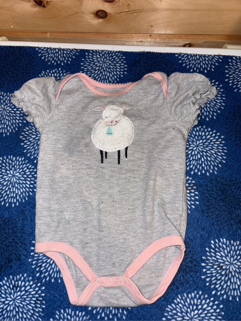 John Deere Gray and Pink Baby Sleep Sack Romper